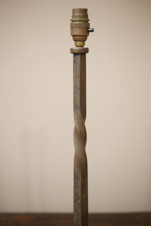 20th century Blacksmith made table lamp