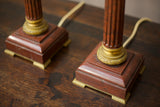 Pair of 19th century Red marble and ormolu table lamps