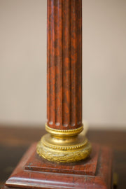 Pair of 19th century Red marble and ormolu table lamps - TallBoy Interiors