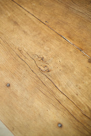 19th century French refectory table with elm planked top - TallBoy Interiors
