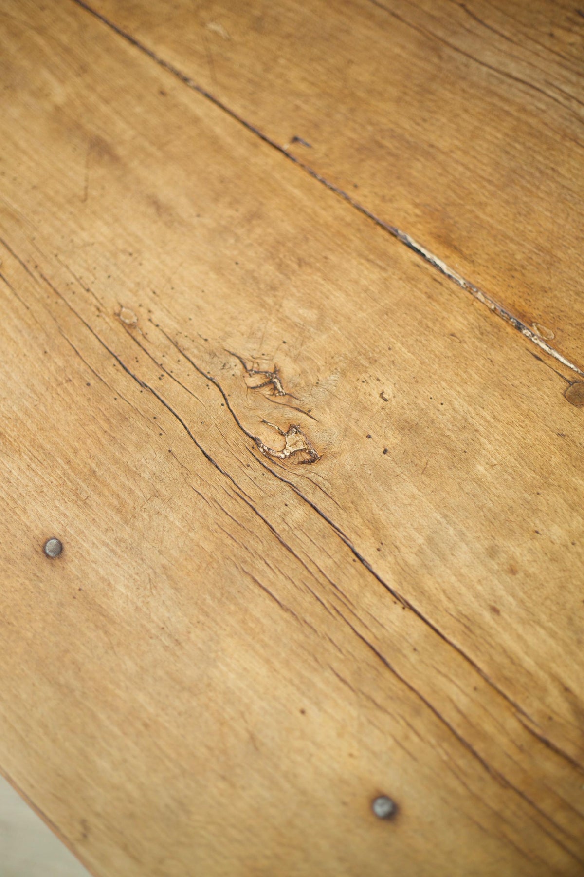 19th century French refectory table with elm planked top - TallBoy Interiors