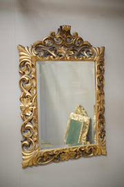 Large Early 19th century Italian giltwood carved mirror - TallBoy Interiors