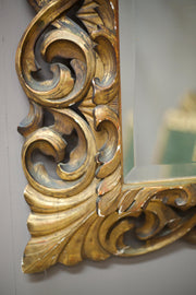 Large Early 19th century Italian giltwood carved mirror - TallBoy Interiors