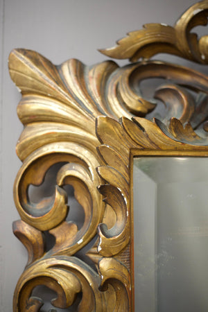Large Early 19th century Italian giltwood carved mirror