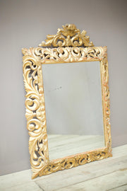 Large Early 19th century bright gilt Italian carved mirror - TallBoy Interiors