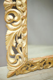 Large Early 19th century bright gilt Italian carved mirror - TallBoy Interiors