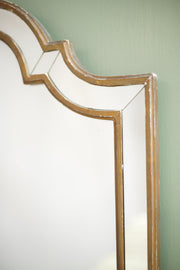 Unusual shaped early 20th century gilt mirror - TallBoy Interiors