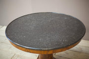 19th century French Empire black marble Gueridon table - TallBoy Interiors