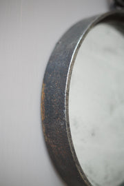 Mid century Italian steel circular wall mirror - TallBoy Interiors