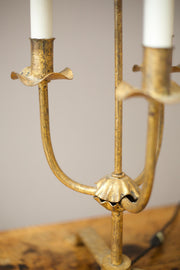 Mid century Spanish gilt metal table lamp - TallBoy Interiors