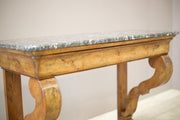 19th century French walnut and marble console table - TallBoy Interiors
