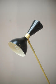 Mid century brass and black Italian floor lamp by Stilnovo - TallBoy Interiors