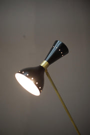 Mid century brass and black Italian floor lamp by Stilnovo - TallBoy Interiors