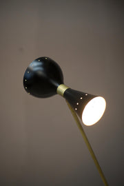 Mid century brass and black Italian floor lamp by Stilnovo - TallBoy Interiors