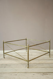 Pair of Large Mid century French brass coffee tables - TallBoy Interiors