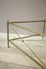 Pair of Large Mid century French brass coffee tables - TallBoy Interiors