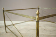 Pair of Large Mid century French brass coffee tables - TallBoy Interiors