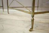 Pair of Large Mid century French brass coffee tables