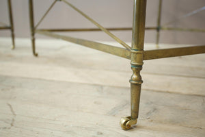 Pair of Large Mid century French brass coffee tables