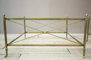 Pair of Large Mid century French brass coffee tables - TallBoy Interiors