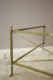 Pair of Large Mid century French brass coffee tables - TallBoy Interiors