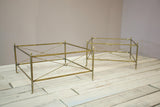 Pair of Large Mid century French brass coffee tables