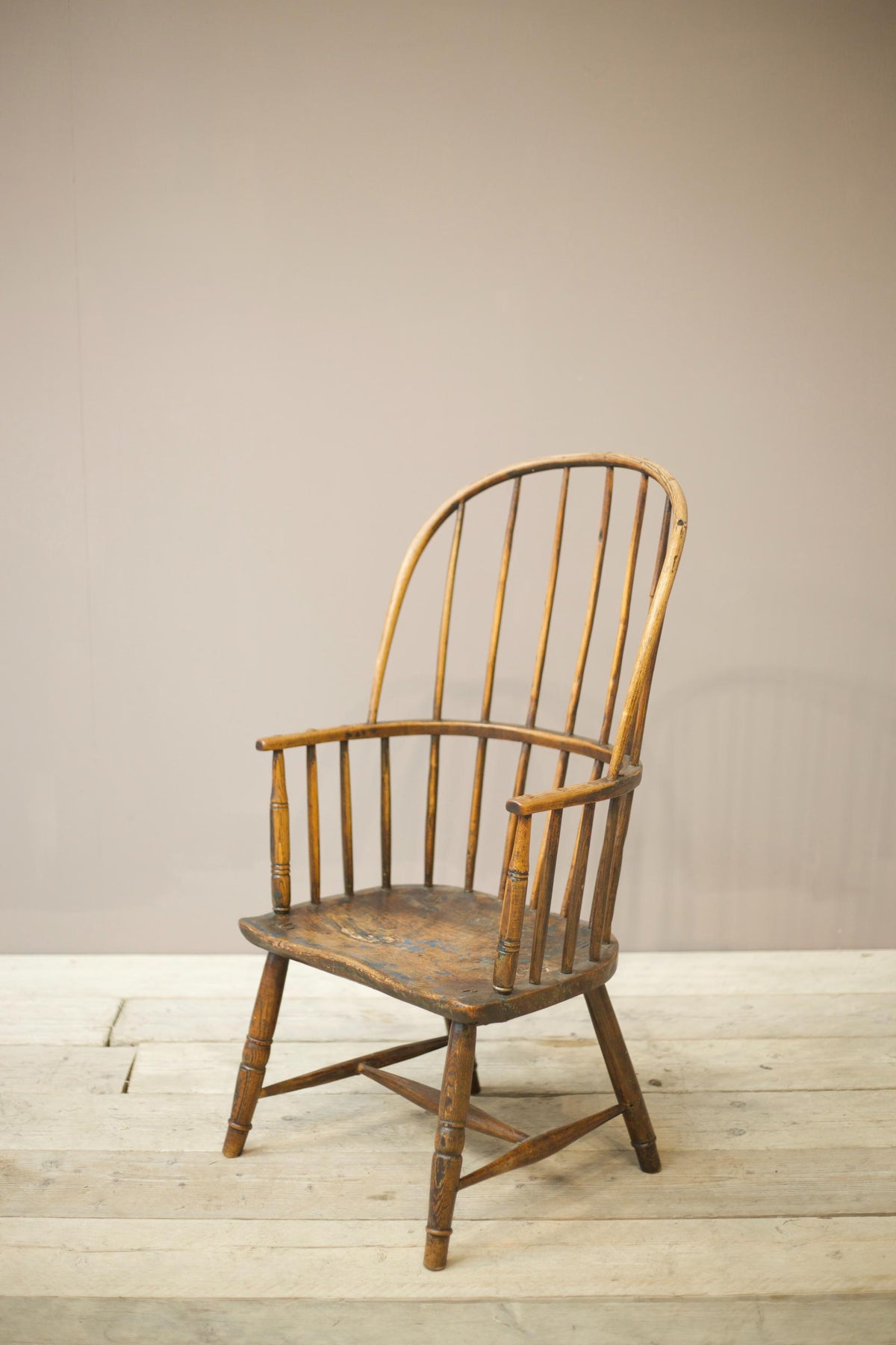18th century Folk art stick back windsor chair - TallBoy Interiors