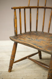 18th century Folk art stick back windsor chair - TallBoy Interiors