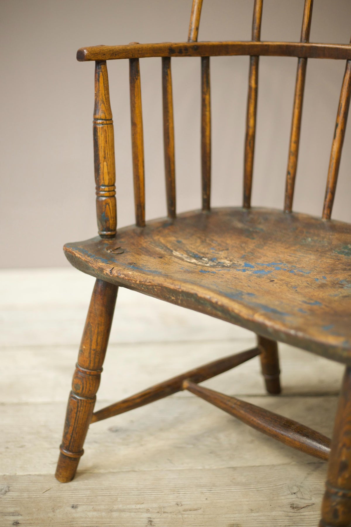 18th century Folk art stick back windsor chair - TallBoy Interiors