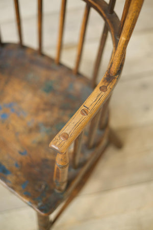 18th century Folk art stick back windsor chair