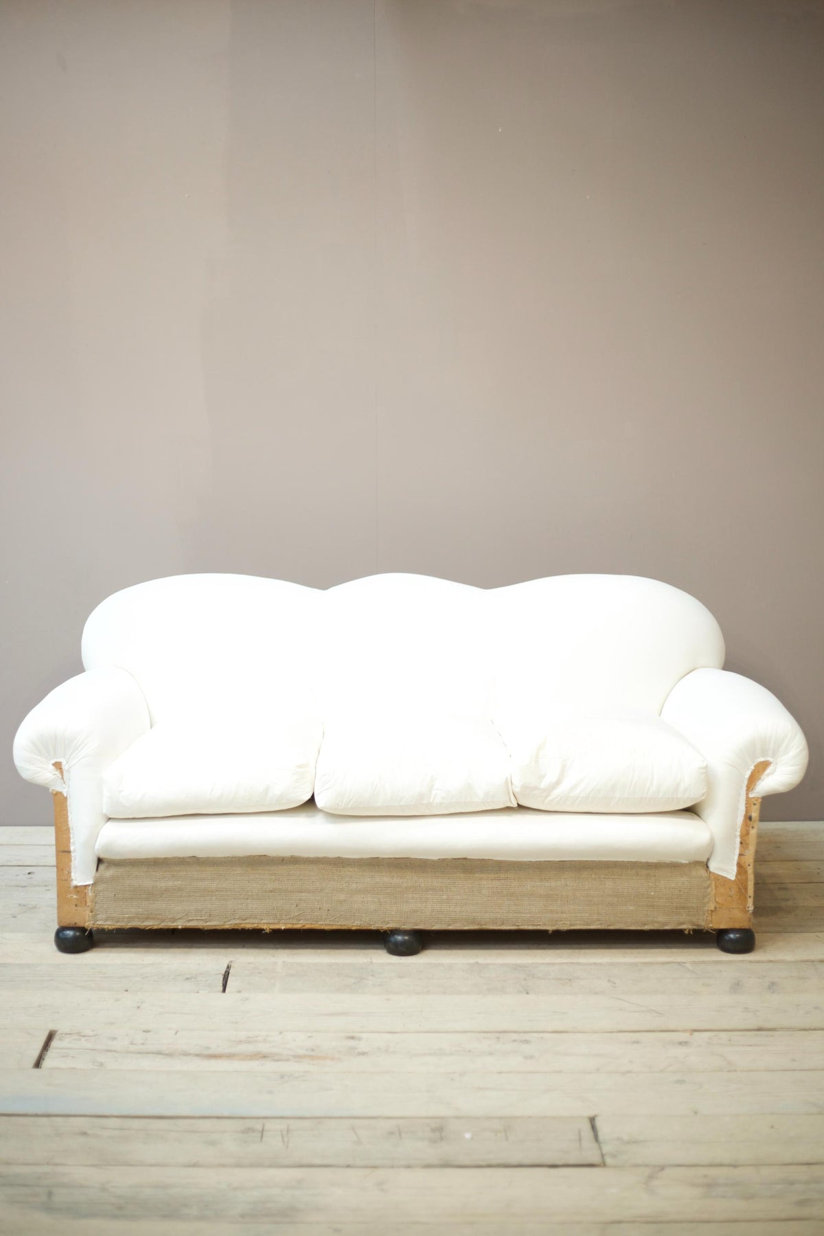1930's Scalloped back country house sofa - TallBoy Interiors