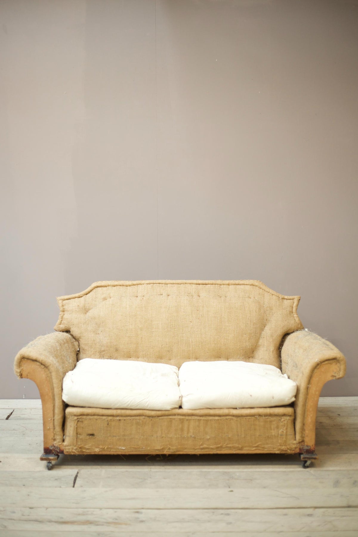 Unusual shaped Edwardian 2 seater sofa - TallBoy Interiors