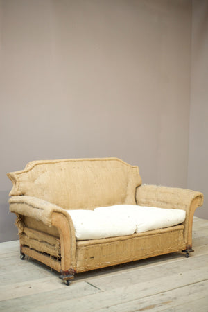Unusual shaped Edwardian 2 seater sofa