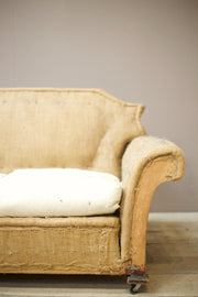 Unusual shaped Edwardian 2 seater sofa - TallBoy Interiors