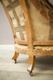 19th century Howard and sons style curved back armchair