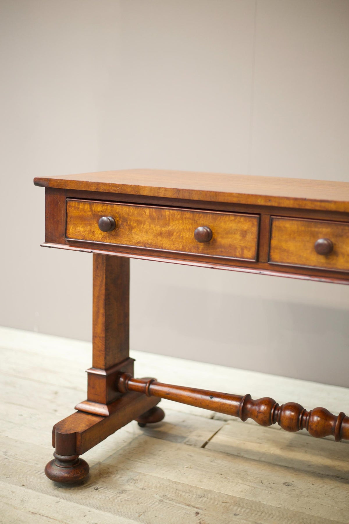 Victorian mahogany two drawer writing table - TallBoy Interiors