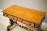Victorian mahogany two drawer writing table