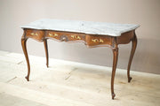 Early 20th century Faux rosewood and grey marble console table - TallBoy Interiors