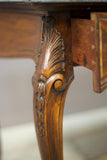 Early 20th century Faux rosewood and grey marble console table