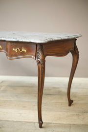 Early 20th century Faux rosewood and grey marble console table - TallBoy Interiors