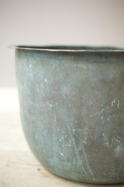 19th century Verdigris copper vat - TallBoy Interiors