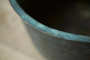 19th century Verdigris copper vat