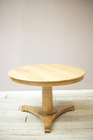 Mid century solid oak circular centre table