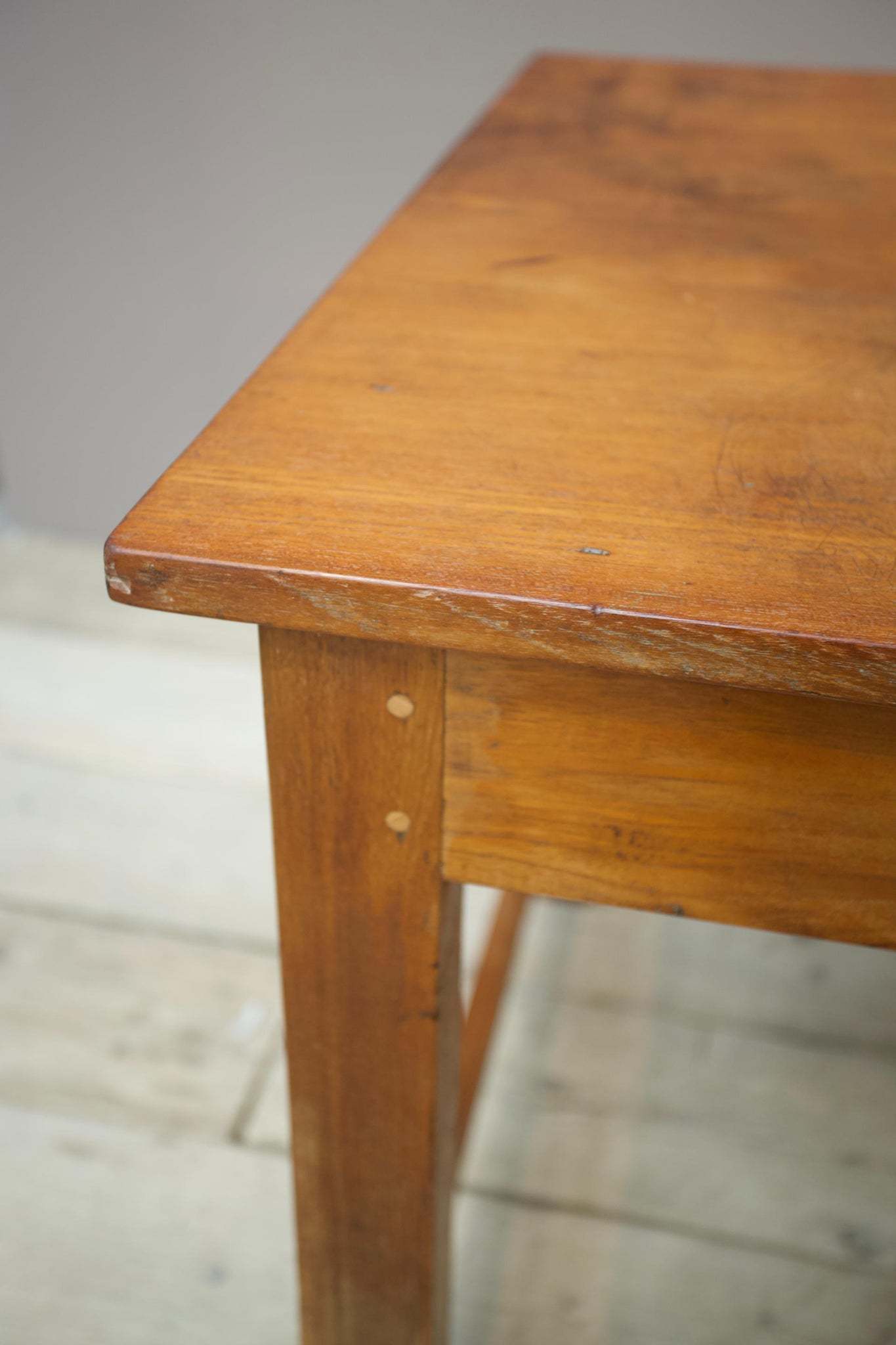 Early 20th century solid teak dining table