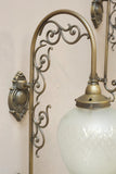 Pair of 20th century cut glass wall lights - larger