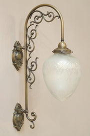Pair of 20th century cut glass wall lights - larger - TallBoy Interiors