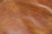 Vintage leather gym mat large ottoman footstool - TallBoy Interiors