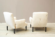 Pair of Napoleon III cushioned arm armchairs - TallBoy Interiors