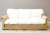 Early 20th century English country house cushioned back sofa