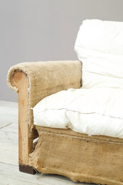 Early 20th century English country house cushioned back sofa - TallBoy Interiors